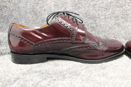 Cole Haan mens size 10 WW leather burgundy wing tip dress shoe - Picture 15 of 19