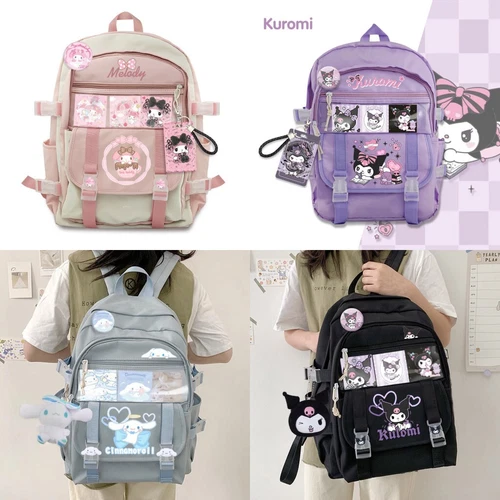 Cute Cinnamoroll Pochacco Kuromi Backpack Girl Shoulder Bag Satchel Travel Bag - Picture 2 of 20