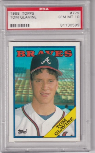 1988 TOPPS TOM GLAVINE ROOKIE CARD - #779 - PSA GEM MT 10