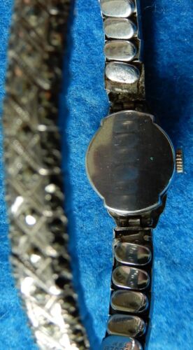 Woman's antique silver marcasite cocktail watch - Picture 8 of 14