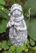 Latex snowman mold holiday Christmas plaster mold cement mould 4.5"H  x 1.5"W