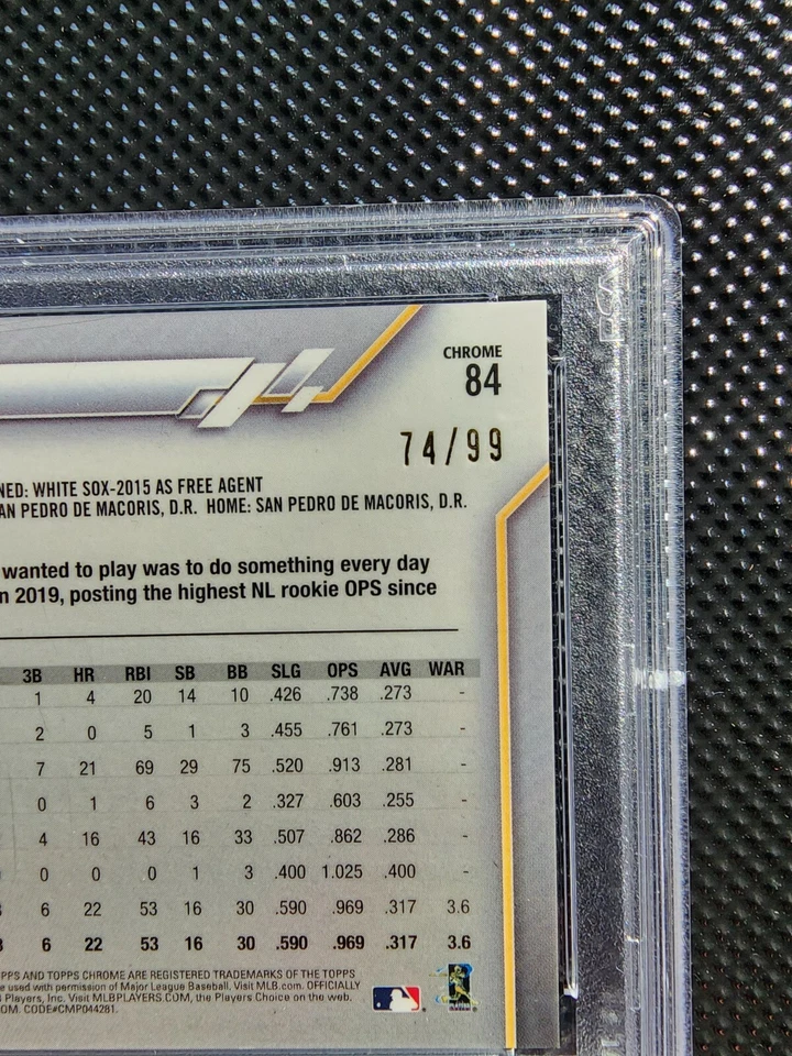 2020 Topps Chrome Ben Baller Green Refractor Fernando Tatis Jr. 74/99 Padres #84 - Image 2 of 3