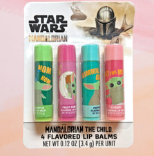 Balsami labbra aromatizzati (confezione da 4) Star Wars Mandalorian Baby Yoda The Child 0,12 oz/ea