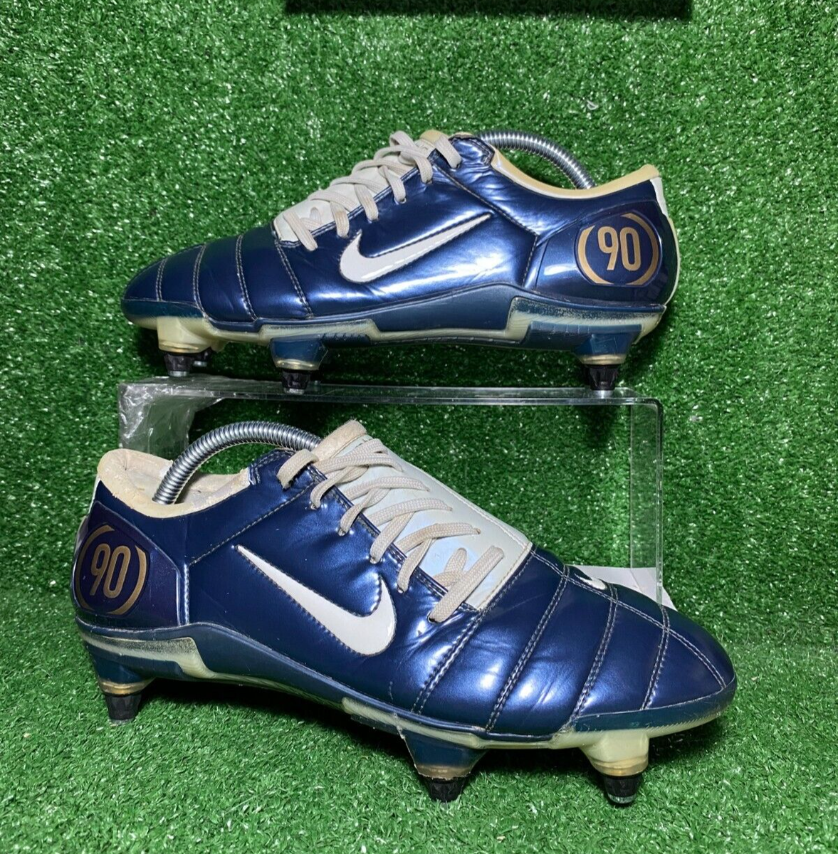 ITALY 2005 Nike Air Zoom Total 90 III SG Elite Blue Gold Pearl Cleats US