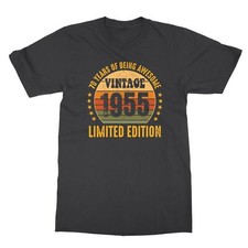 Vintage 1955 70th Birthday Tee - 70 Years Awesome Unisex T-Shirt