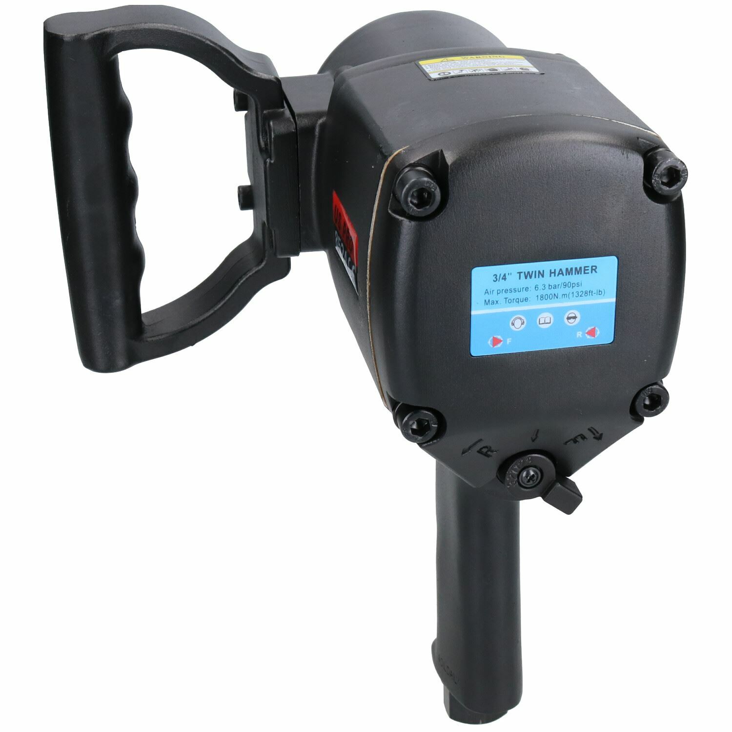 3/4" Drive Air Impact Gun Wrench Twin Hammer 1327 ft/lbs (1800 Nm's) 1/2" BSP