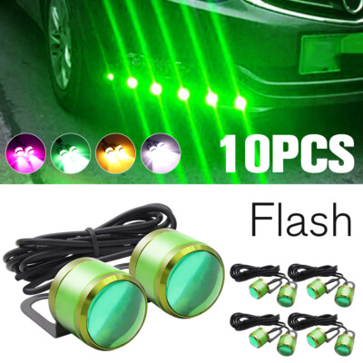 10x Green Eagle Eye LED Daytime Running DRL Car Rock Strobe Lamp Backup Light