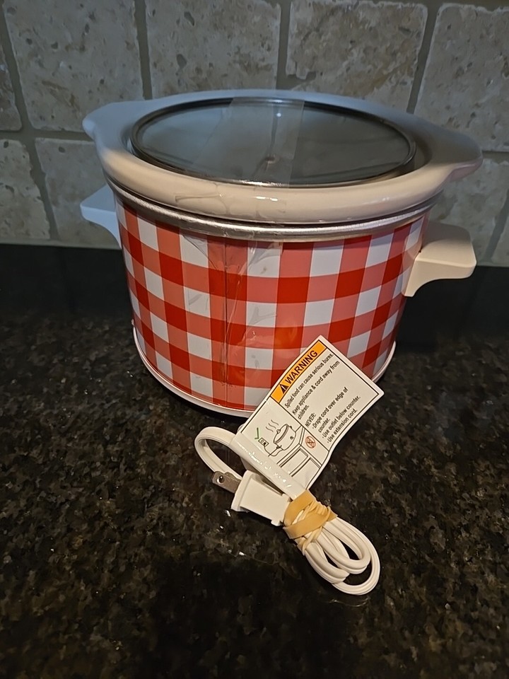 The Pioneer Woman 1.5 Quart Slow Cooker Crock Pot Gingham 3 Heat