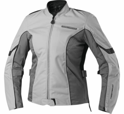 FirstGear Contour Silver Textile Motorcycle Jacket - Women's Size Small