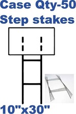  50 Pack Yard Sign H-Stakes 10" x 30" for Lawn Signs Standard duty