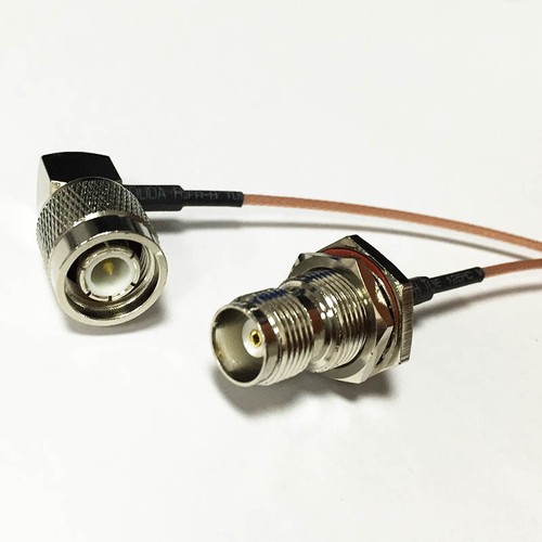 TNC female bulkhead to TNC male right angle RF cable RG178 15cm for wifi router - Picture 5 of 6