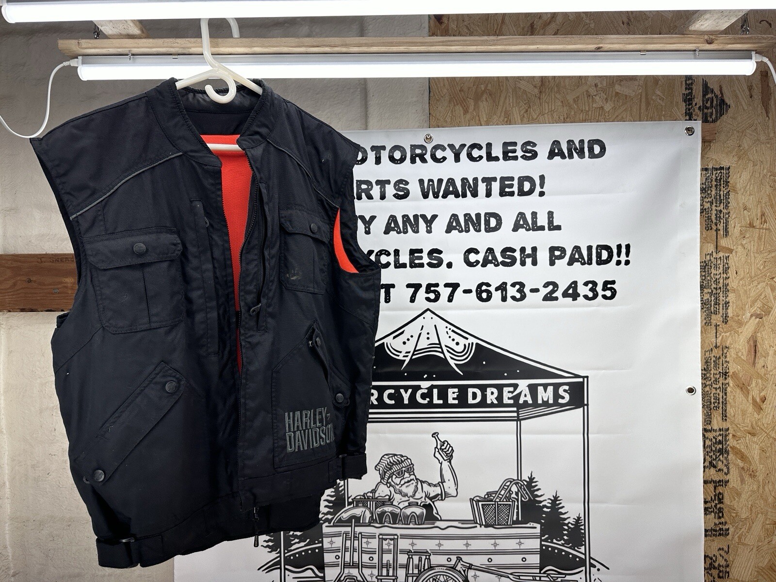 Harley Davidson Custer Functional Reversible Warm… - image 1