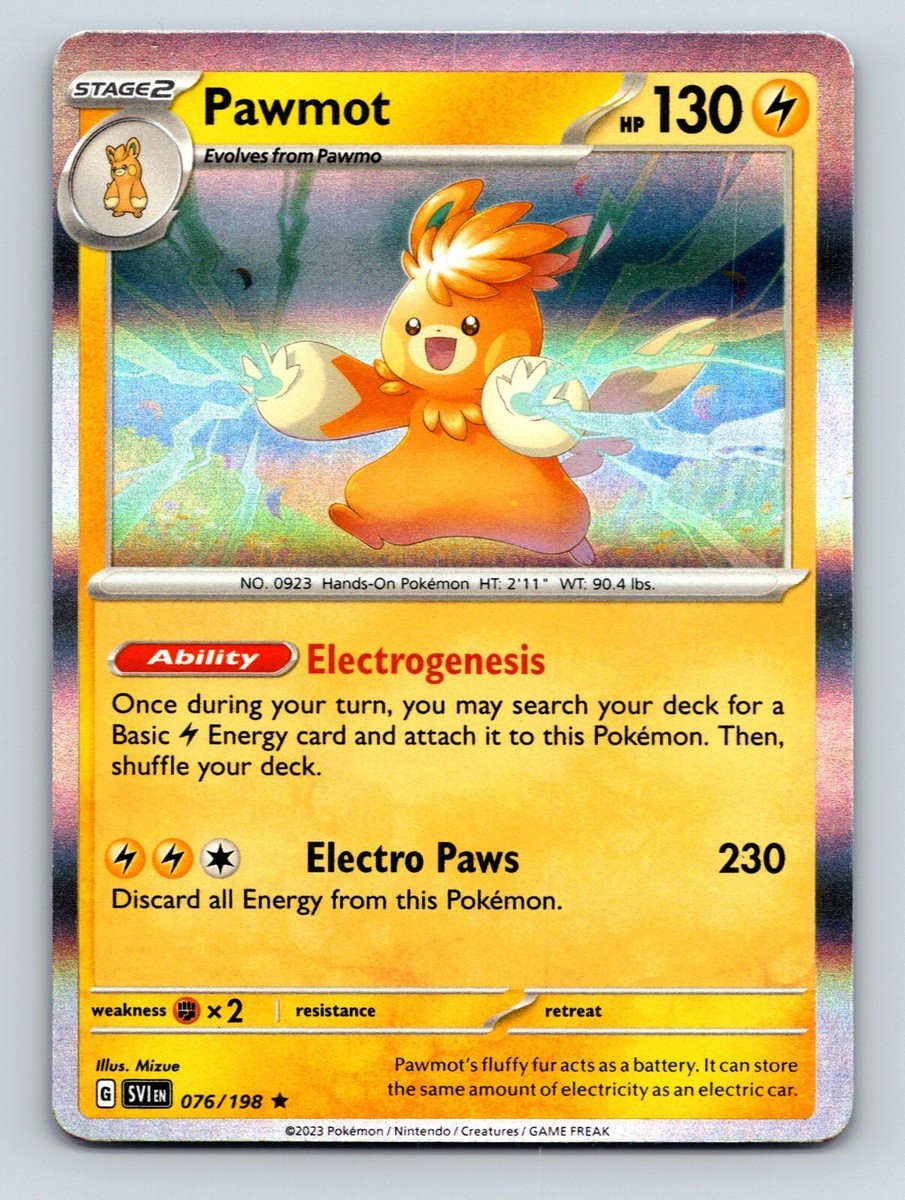 Pawmot HP 130 Electrogenesis Electro Paws Rarity Lightning Yellow