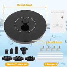 Mini Solar Fountain Pump Floating Solar Panel Outdoor Bird Baths Water Fountain 