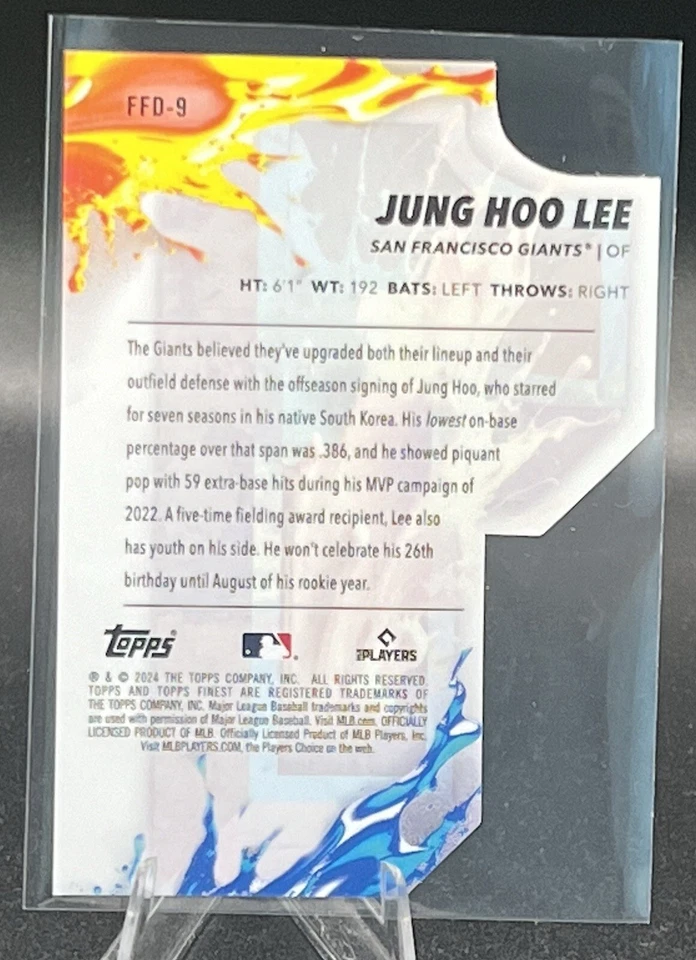 Jung Hoo Lee 2024 Topps Finest Firsts Die-Cut FFD-9 Rookie Case Hit SSP - Image 2 of 2