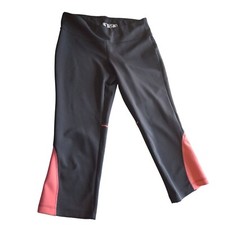 New Balance Womens Leggings Medium Black Coral Activewear Mid Rise Capri