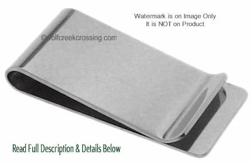 LARGE HOWLING WOLF MOON DOG EAGLE FEATHER MONEY CLIP DISCONTINUED VINTAGE NEW #E - image 4 of 4