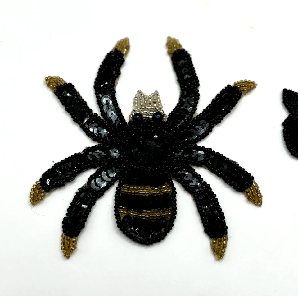 Apliques de lentejuelas araña de Halloween y gato negro, 4"-5" Foto 2 de 4