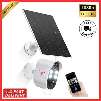 Camara De Seguridad Solar HD Wifi Inalambrica Con Vision Nocturna Para Exterior