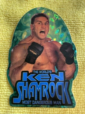 Vintage WWF Ken Shamrock Attitude Era 4” X 3” Sticker 1998 UFC WWE Rare - Image 1 of 2