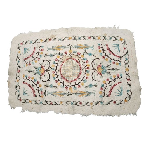 Antique kashmiri Namada rug pure wool hand embroidery