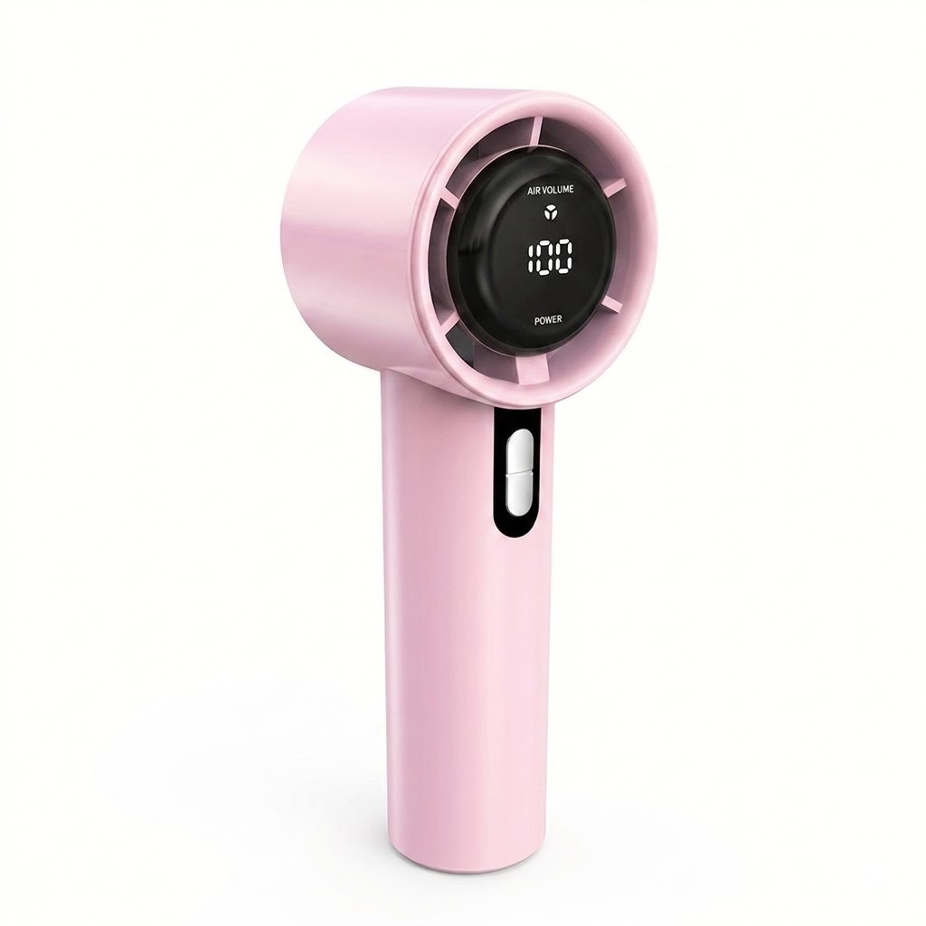 Rechargeable High Speed Handheld Turbo Fan with Digital Display
