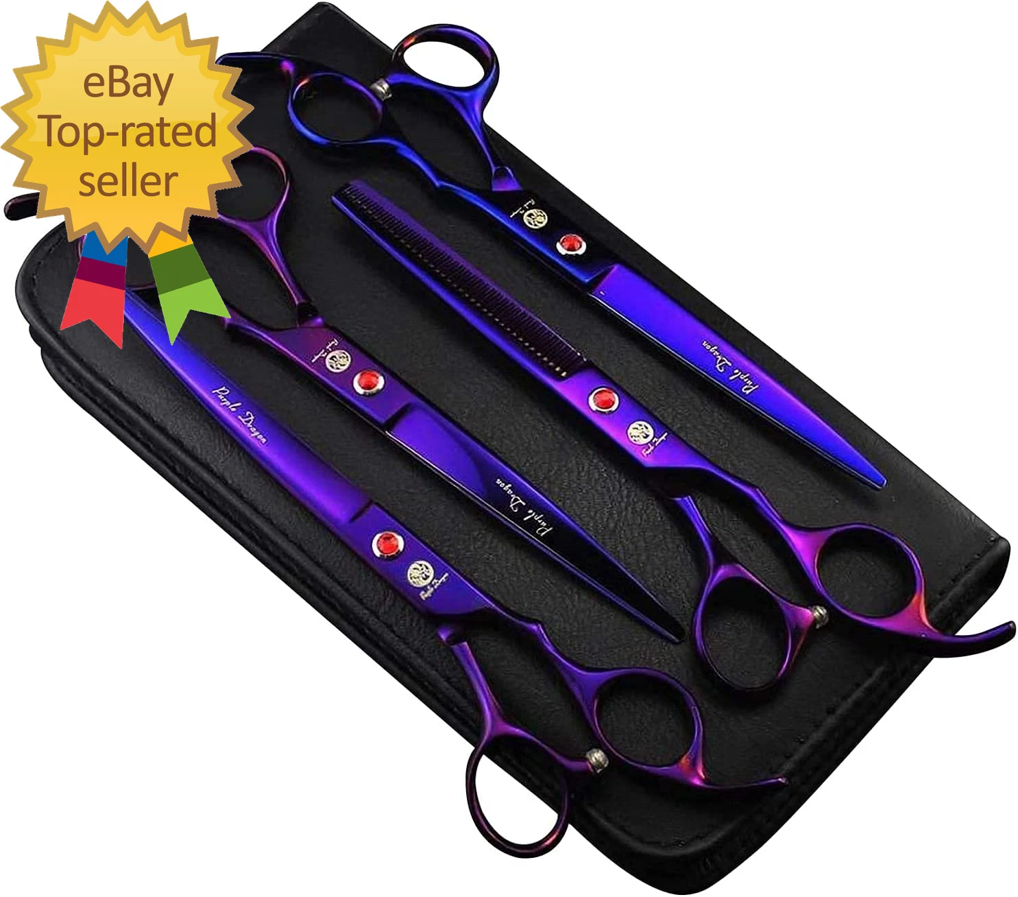 Professional 7.0 Inch 4PCS Pet Grooming Scissors Kit Japan Premium Steel
