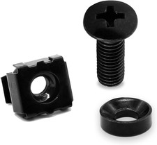 30Pcs M5x16mm Rack Mount Screws Cage Nuts Washers Server Cabinet