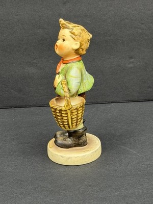 Vintage HUMMEL by Goebel VILLAGE BOY w Basket German Figurine 5.25