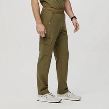 NWT FIGS- Axim Cargo Scrub Pants Martini Olive Size S