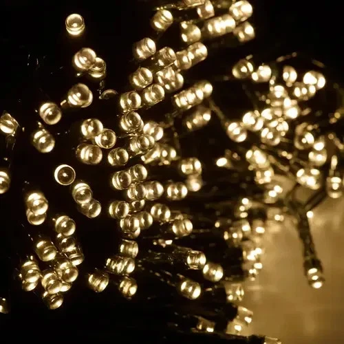 Christmas String Light Solar LED Micro/5mm 400-ct 134' ft White Celebrations 3PK - Image 4 of 4