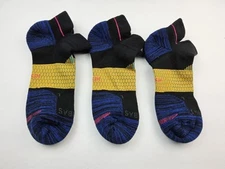 Bombas Hex-Tec Athletic Ankle Socks Lot Of 3 Pairs Size L