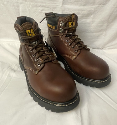 Caterpillar Second Shift ST 6'' Steel Toe EH Work Boot Men's 9 Wide Brown P89817