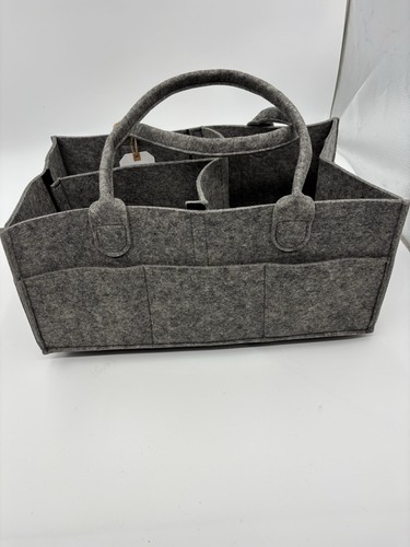 Parker Baby Co. Felt Diaper Caddy Dark Gray Large New ST001DGL Divided - Picture 8 of 14