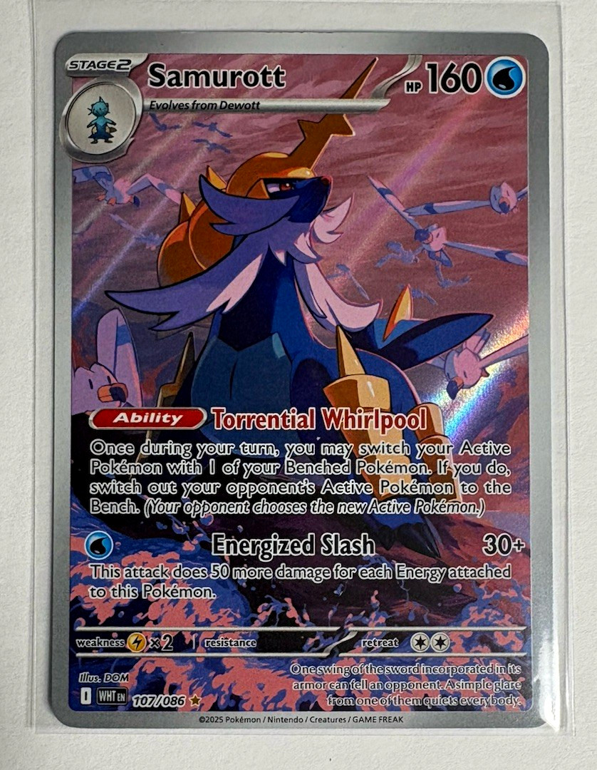 Pokemon Samurott 107/086 Sv: White Flare Illustration Rare Holo English
