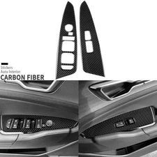 Real Carbon Fiber Front Window Lift Switch Cover Trim For Kia Sportage NQ5 22-25