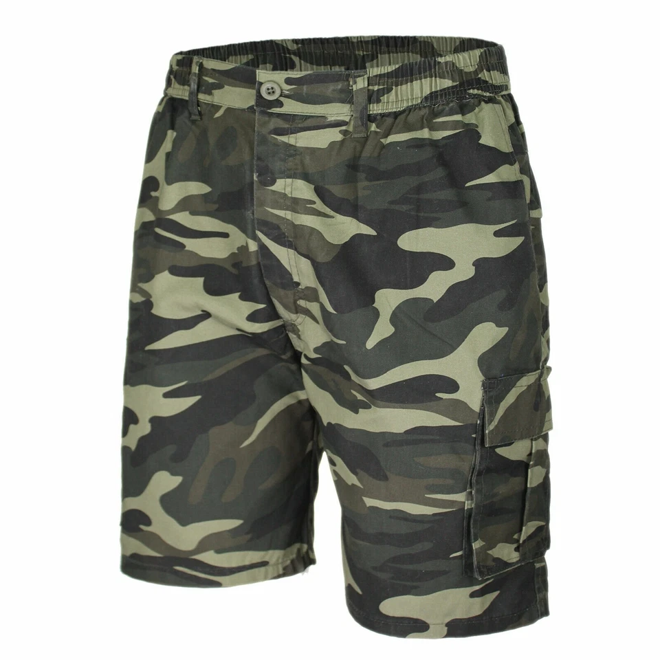 Bermudes homme coton short cargo poches short militaire VEQUE - Photo 4/4