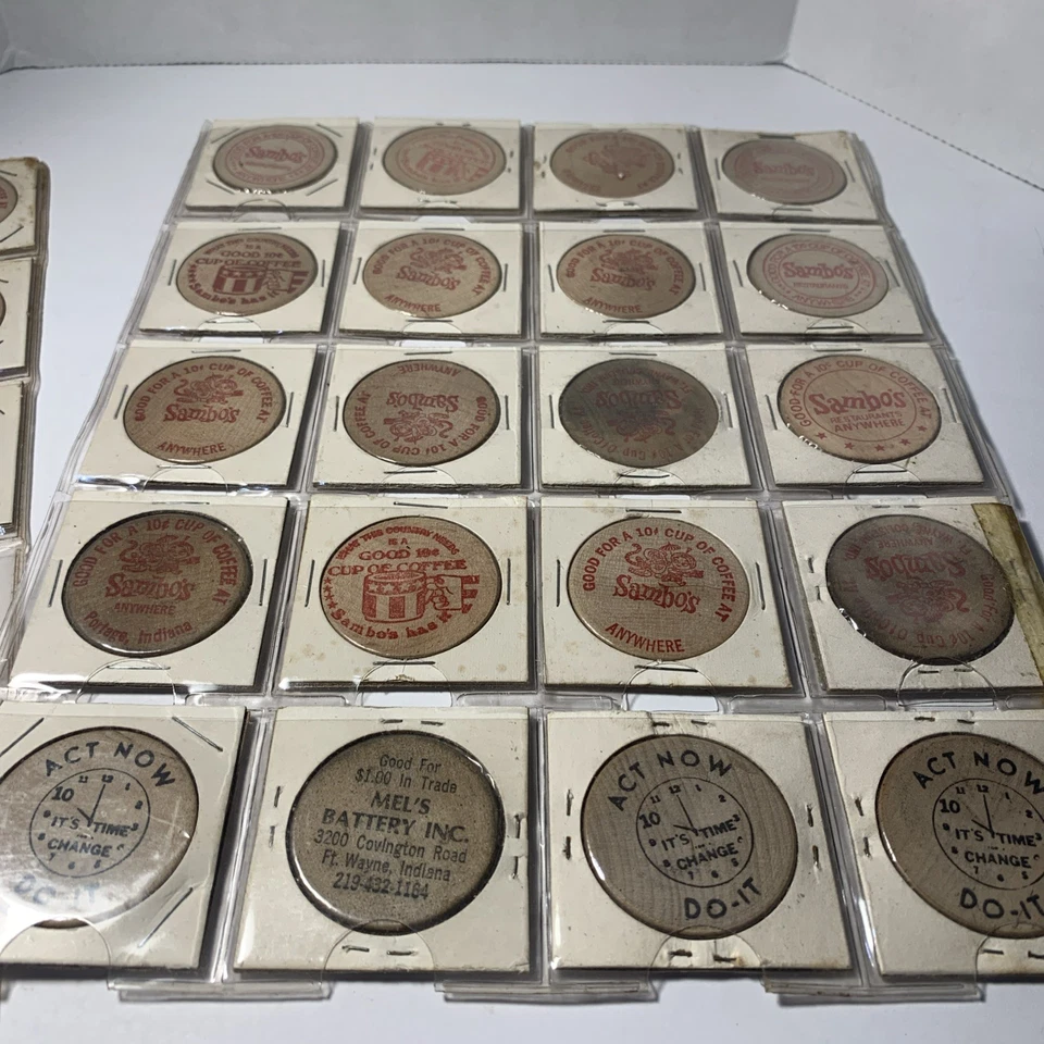 Madera Níquel de Restaurante Sambos Anywhere 10 centavos taza de café fichas de madera Foto 4 de 4