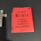 Pocket Personal Bible 1960’s Verses Of Comfort Assurance Salvation, Cross, Pouch — photo 4