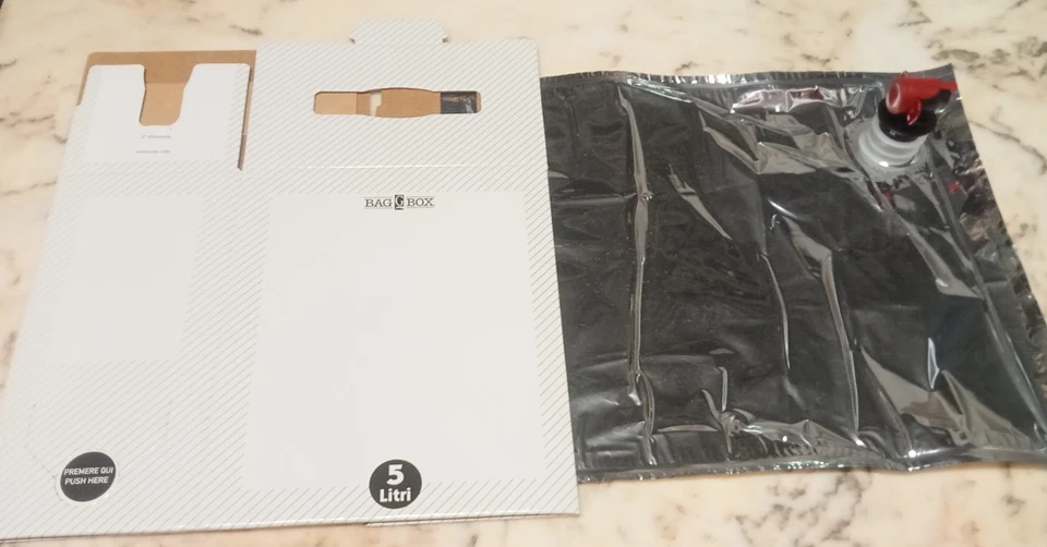 Bag in Box vuoto Lt 5 sacca più scatola contenitore per olio-vino - Bild 2 von 4