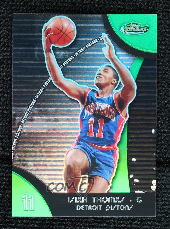 2007-08 Topps Finest Green Refractor 133/149 Isiah Thomas #41 HOF 07qw