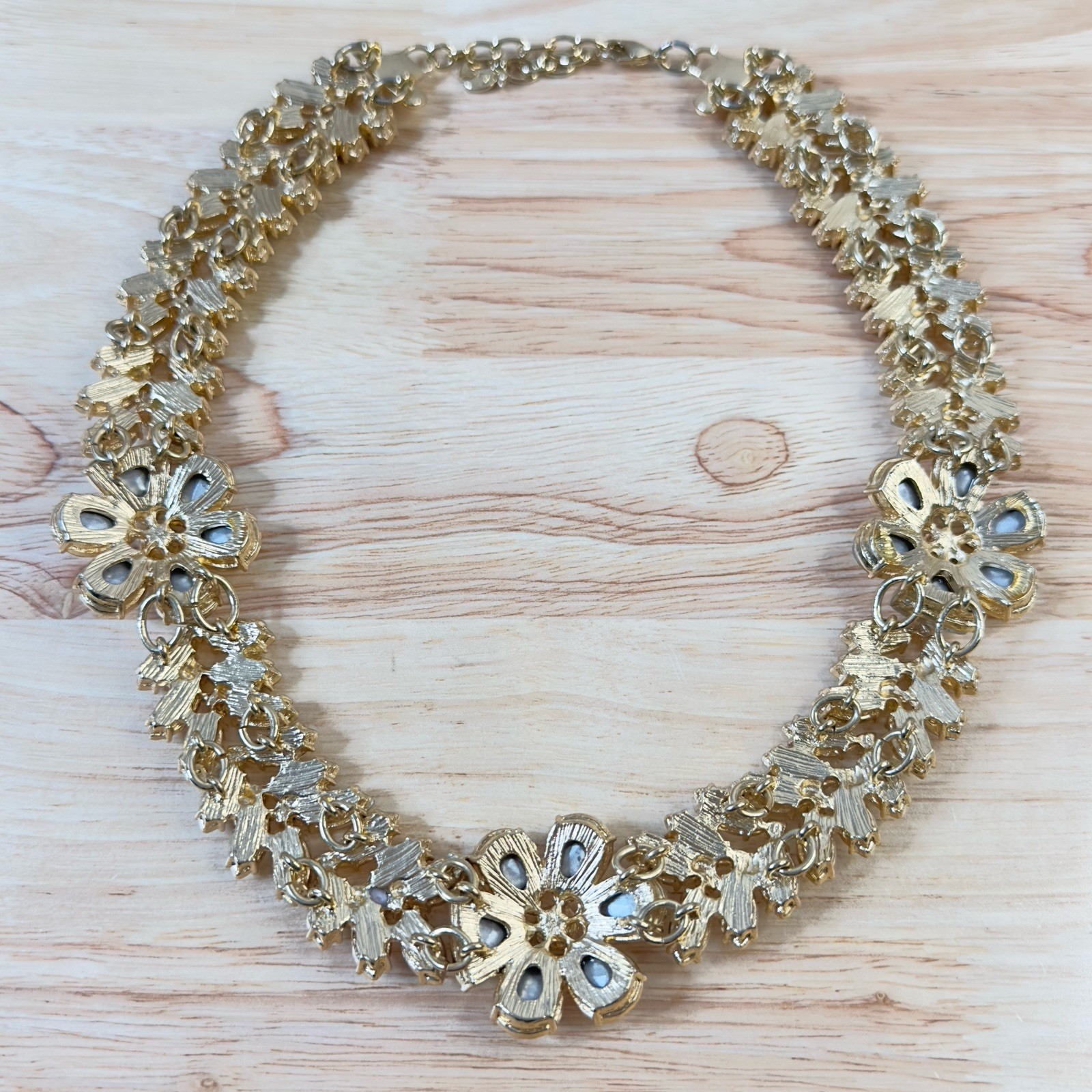 Talbots Chunky Statement Necklace Clear Rhineston… - image 7