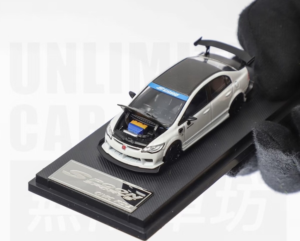 MT 1:64 White JDM Civic Type R FD2 Spoon Sports Model