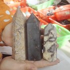 9.6LB 12Pcs A Set Of Natural Quartz Crystal Jasper Point Tower Polished Healing — photo 5