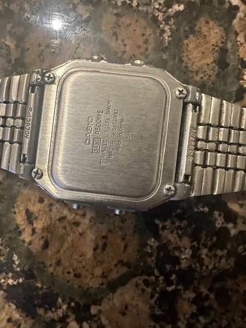 Casio Watch A500WE Mens Retro Digital World Time, photo 3 of 5