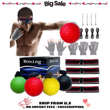 Boxing Reflex Ball Set 4 Levels Reaction Training Ball with Headband Gloves