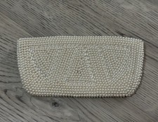 Vintage Beaded Pearl Clutch Purse 1950s Made in Japan NEW