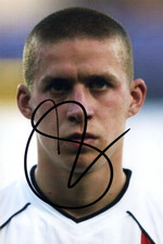 ENGLAND, TOTTENHAM & FULHAM: SEAN DAVIS SIGNED 6x4 ACTION PHOTO+COA