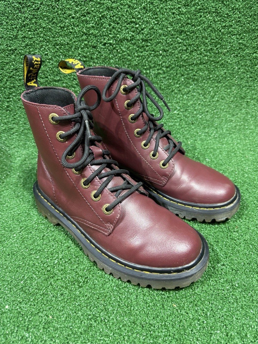 Size 6- Women’s Dr. Martens 1460 Cherry Red Leather Ankle Boots Women's Clean!!! View 2