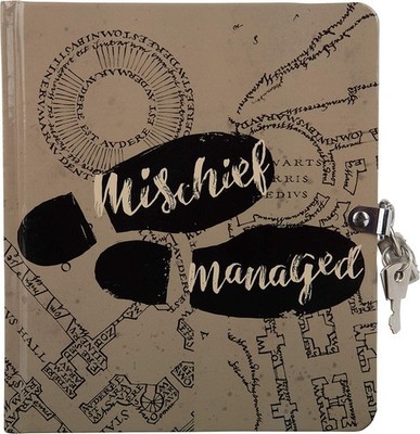 Harry Potter Mischief Managed Marauder's Map Diary for Kids Lock & Key Journal